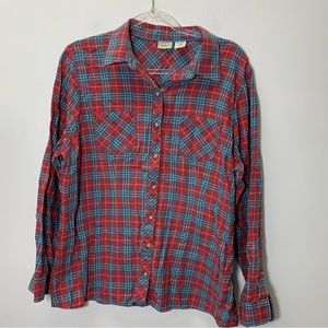 🧚‍♀️ 2 x $25 L.L. Bean Plaid Button-down shirt  size L
